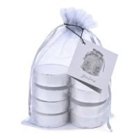 JENS Living Theelichten 4u in Organza Zak 8/ Grijs