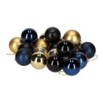 JENS Living Kerstballen Blauw/Goud /22