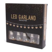 SENZA LED Glitter Bulb Garland Gold
