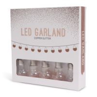 SENZA LED Glitter Bulb Garland Copper