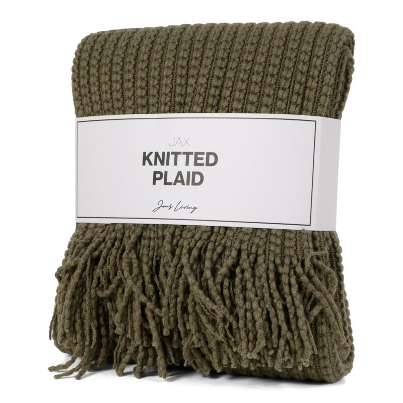 JENS Living Knitted Plaid Jax Green