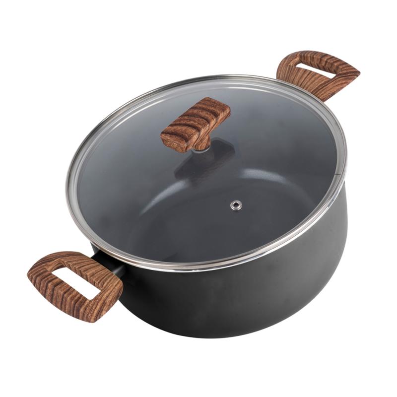 JENS Living Kookpan Gerecycled Aluminium Zwart 24CM