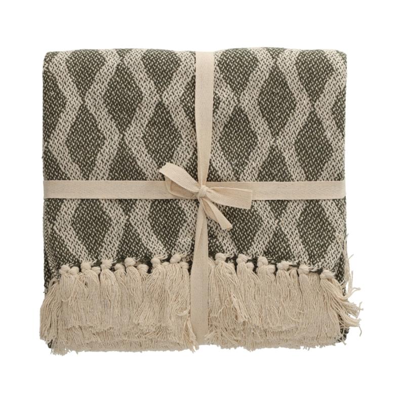 JENS Living Basic Recycled Cotton Plaid Groen