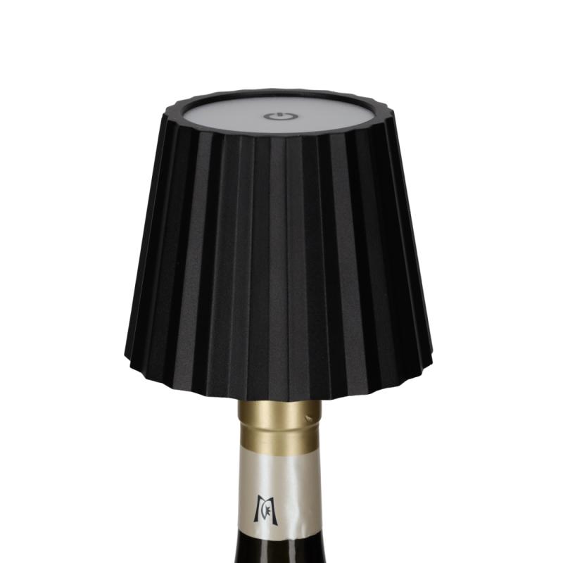 JENS Living LED Fles Lamp Ribbel Zwart