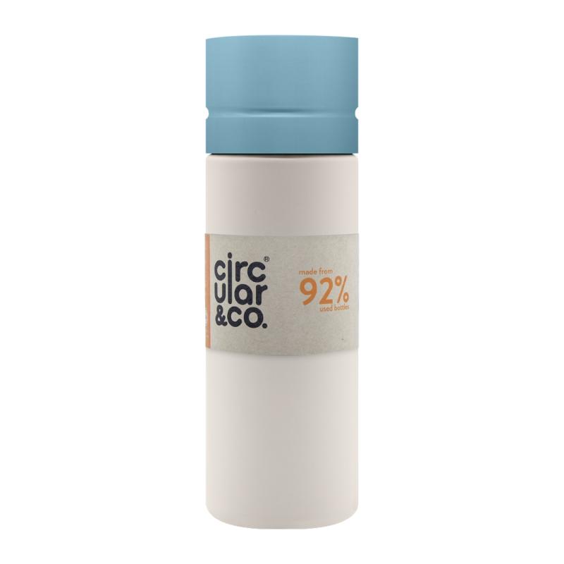 Circular Fles 600ML Crème-Blauw